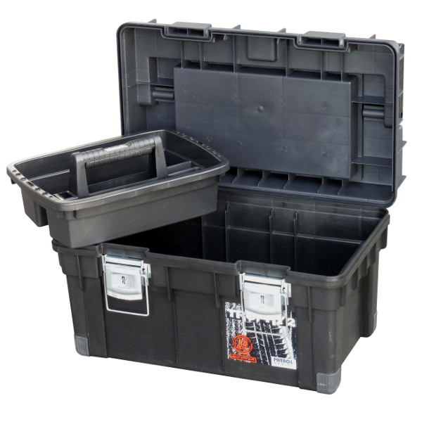 Boîte à outils portable en plastique avec mousse prédécoupée, boîte à outils  sèche, boîte de rangement